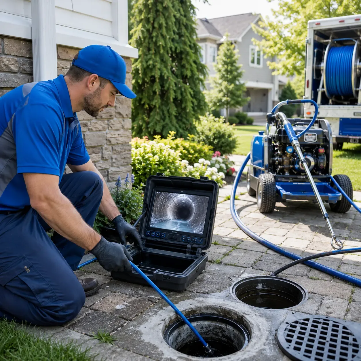 Outdoor drain cleaning professionals serving Golden Eagle, IL